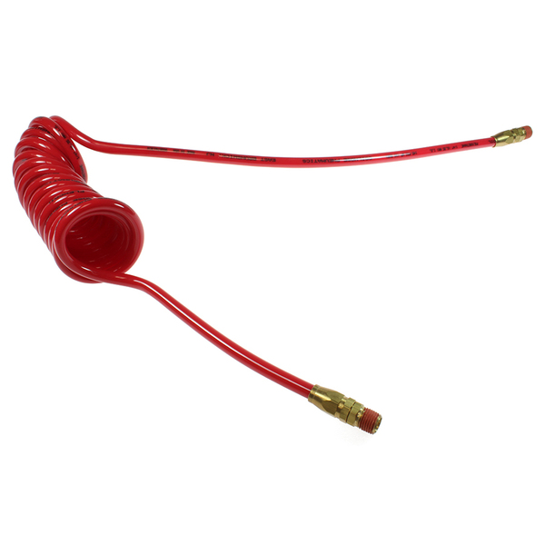 Coilhose Pneumatics Flexcoil 0.160" ID x 20’ 1/4" MPT Swivel Reusable Red PR532-20B-R